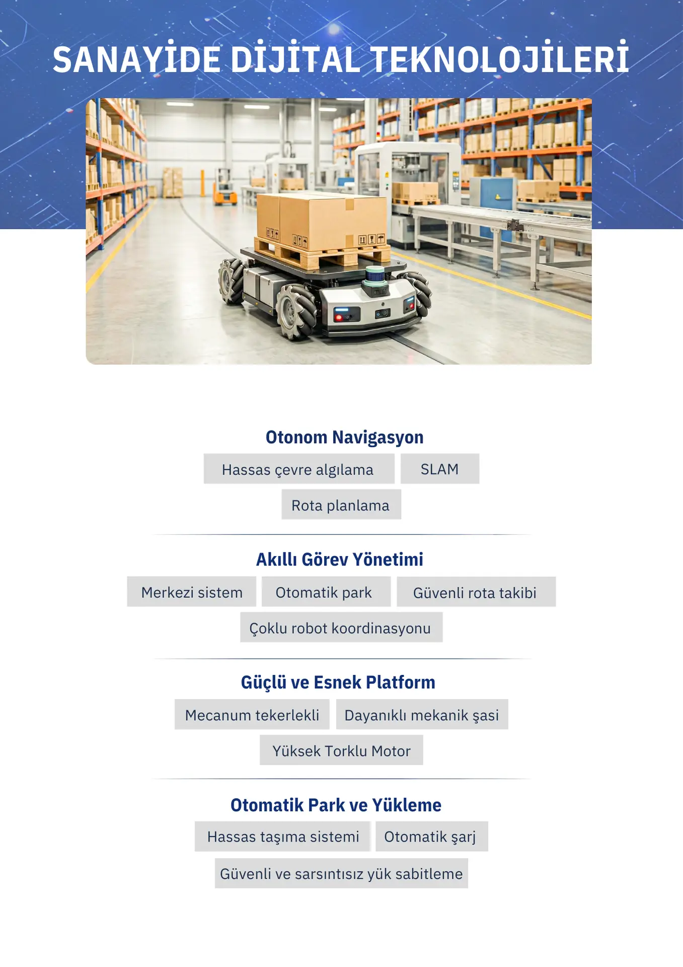 TEKNOFEST sanayide dijital teknolojiler otonom robot ve akıllı üretim sistemi detaylar