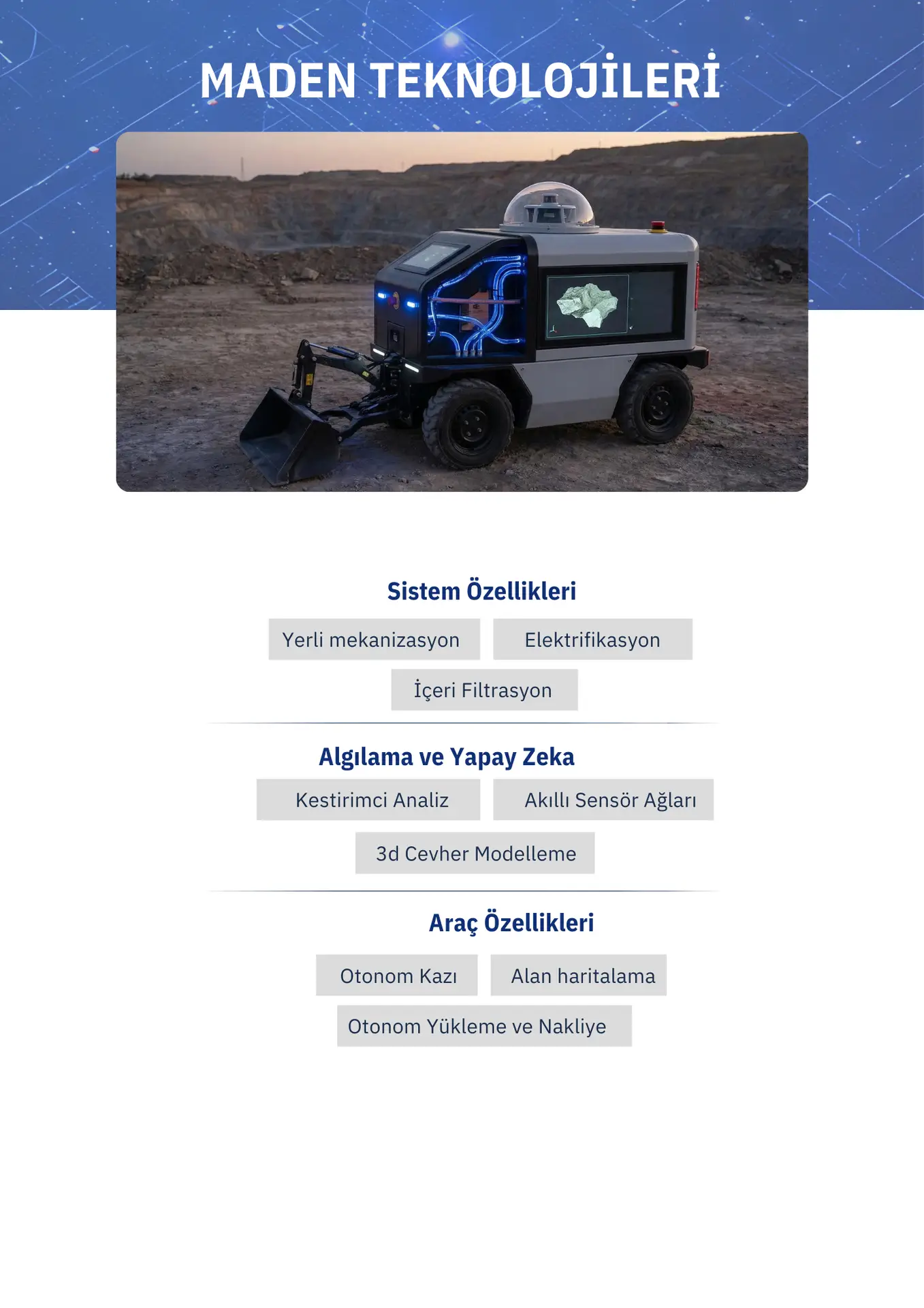 TEKNOFEST maden teknolojileri otonom madencilik aracı ve LiDAR navigasyon sistemi detaylar